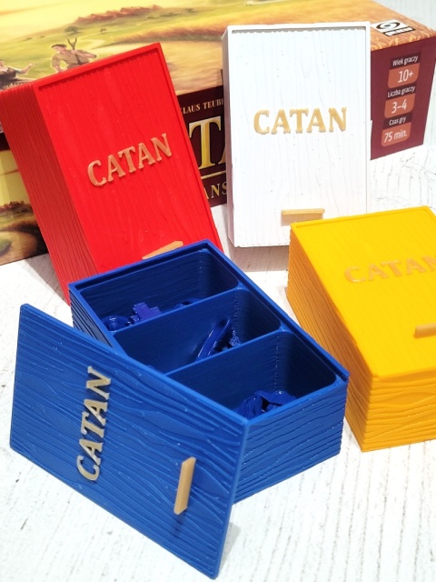 Catan / Osadnicy z Catanu pojemnik pudełko zamykane 4 szt.