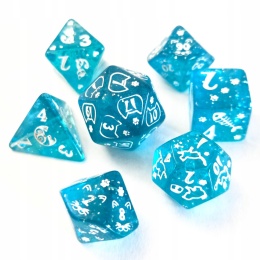 Kości KOCIEJ MAGII RPG DnD MTG planszowe 7 szt.