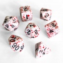 Kości KRWAWIENIA RPG DnD MTG planszowe 7 szt.