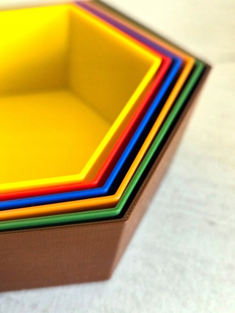 MIX kolorów pojemniki na żetony, tokeny, znaczniki, elementy - 6szt.