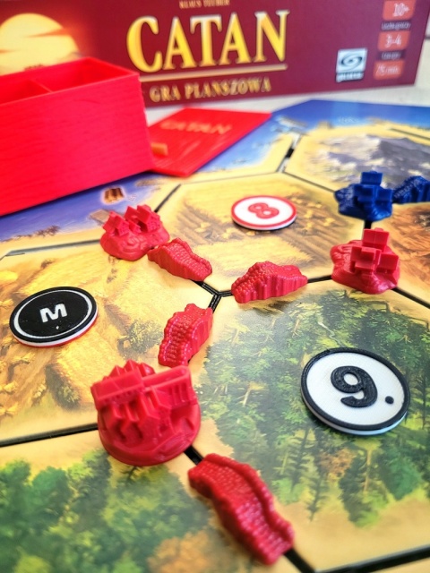 Osadnicy z Catan kolorowe tokeny dla 5/6 graczy 28 szt.