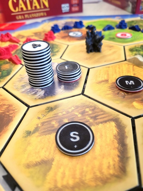 Osadnicy z Catan kolorowe tokeny dla 5/6 graczy 28 szt.