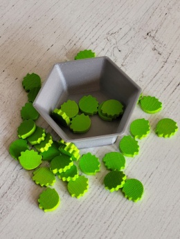 Pojemnik HEX na żetony tokeny znaczniki elementy gier 3 szt.