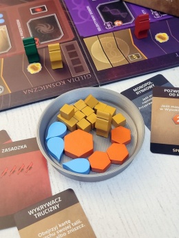 Pojemnik okrągły na żetony znaczniki elementy tokeny