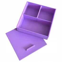 Pojemnik pudełko organizer zamykany 3-kom poziom na żetony znaczniki monety