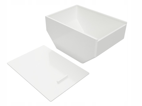 Pojemnik, pudełko, organizer z zasuwką