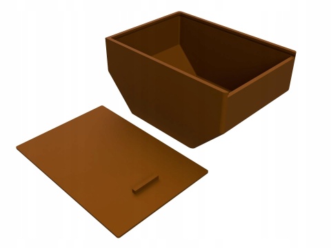 Pojemnik, pudełko, organizer z zasuwką