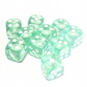 Przezroczyste kostki kości K6 miętowe 10 szt.