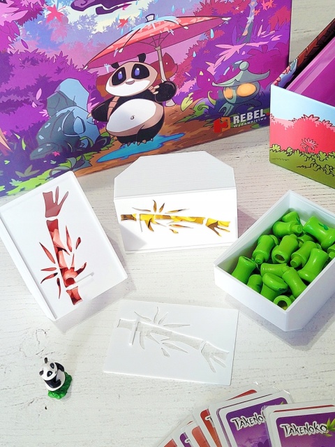 Takenoko pojemnik pudełko zamykane bambus 3 szt.