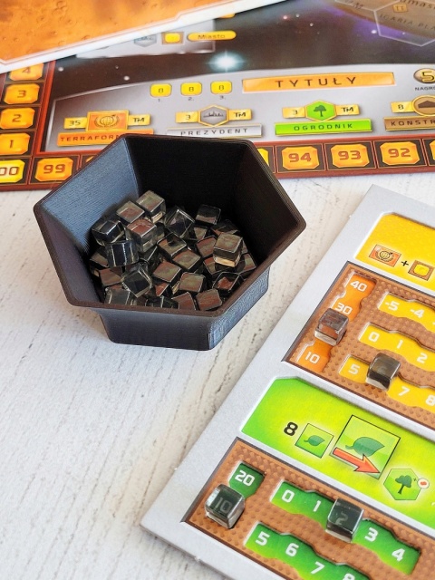 Terraformacja Marsa pojemnik na znaczniki gracza czarny