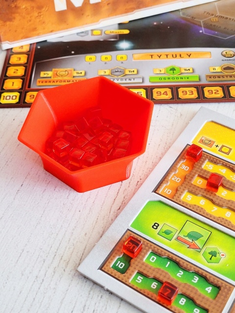 Terraformacja Marsa pojemnik na znaczniki gracza czerwony