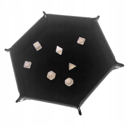 Aksamitno skórzany eko dice tray/tacka na kości/kostki 23 cm