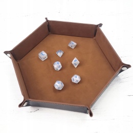 Aksamitno skórzany eko dice tray/tacka na kości/kostki 23 cm
