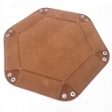 Aksamitno skórzany eko dice tray/tacka na kości/kostki 23 cm