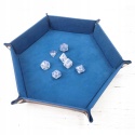 Aksamitno skórzany eko dice tray/tacka na kości/kostki 23 cm