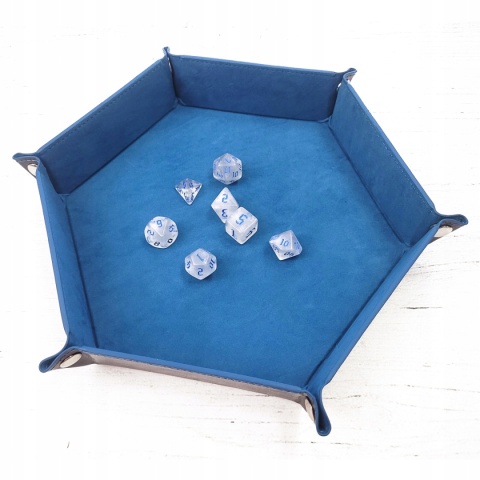 Aksamitno skórzany eko dice tray/tacka na kości/kostki 23 cm