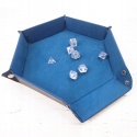 Aksamitno skórzany eko dice tray/tacka na kości/kostki 23 cm