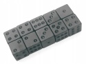 Czarne matowe kości kostki K6 16mm 10 szt.