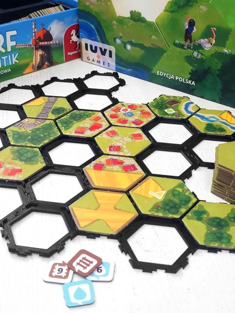 Dorfromantik 24 podstawki pod 72 kafelki