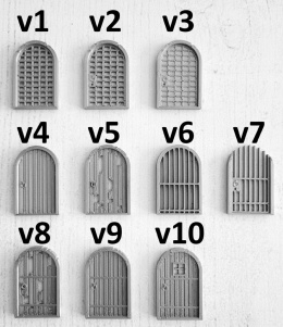 Drzwi bramy kraty wrota i podstawki 8 elementów