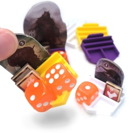 Gloomhaven / Szczęki Lwa podstawki z licznikiem na kostki i statusami 26 szt.