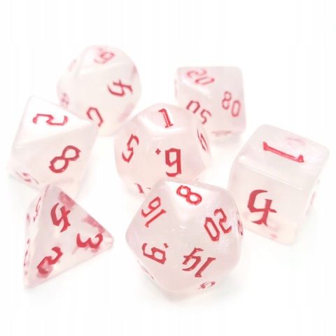 Kości KRWI RPG DnD MTG planszowe 7 szt.