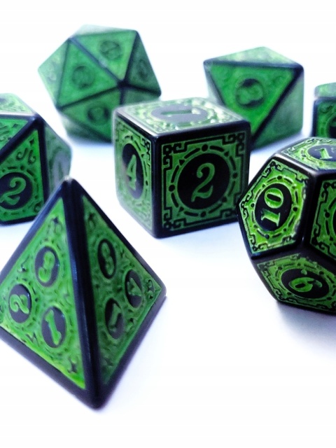 Kości LASU RPG DnD MTG planszowe 7 szt.