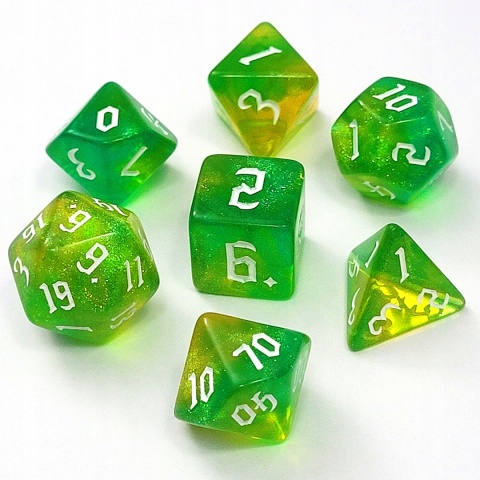 Kości NATURY RPG DnD MTG planszowe 7 szt.