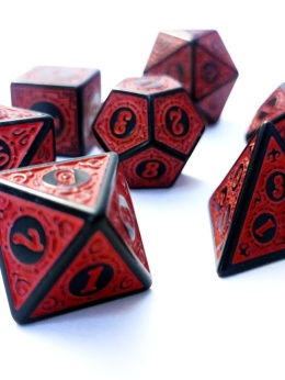Kości OGNIA RPG DnD MTG planszowe 7 szt.