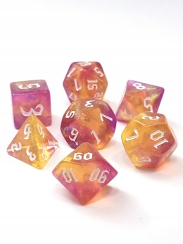 Kości PŁOMIENI RPG DnD MTG planszowe 7 szt.