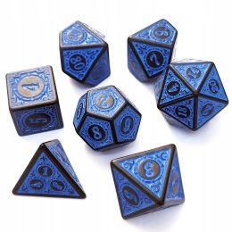 Kości WODY RPG DnD MTG planszowe 7 szt.