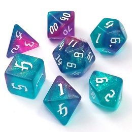 Kości ZATRACENIA RPG DnD MTG planszowe 7 szt.