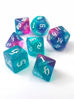 Kości ZATRACENIA RPG DnD MTG planszowe 7 szt.