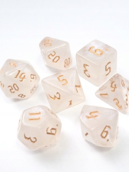 Kości ZŁOTA RPG DnD MTG planszowe 7 szt.