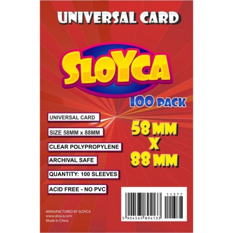 Koszulki / Protektory na karty Sloyca Universal Card 58x88 mm