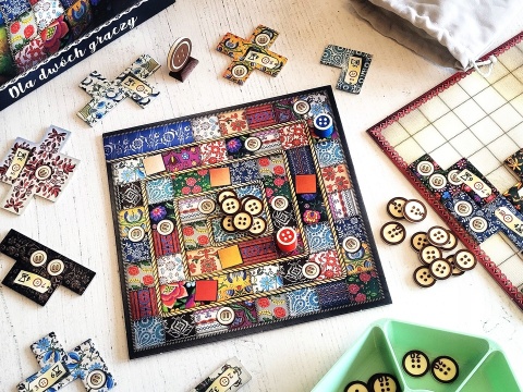 Patchwork zamienniki guzików, znaczników czasu i neutralnego pionka 53 elementy