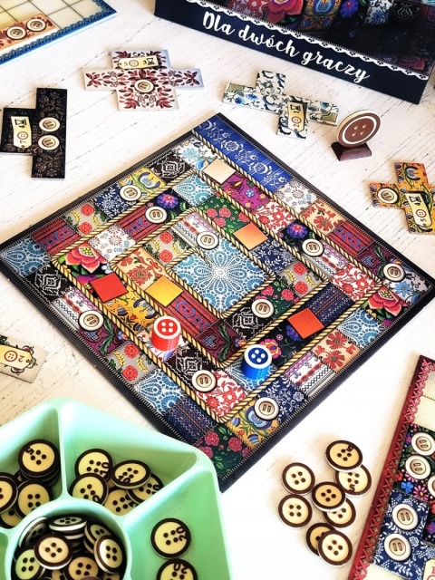 Patchwork zamienniki guzików, znaczników czasu i neutralnego pionka 53 elementy