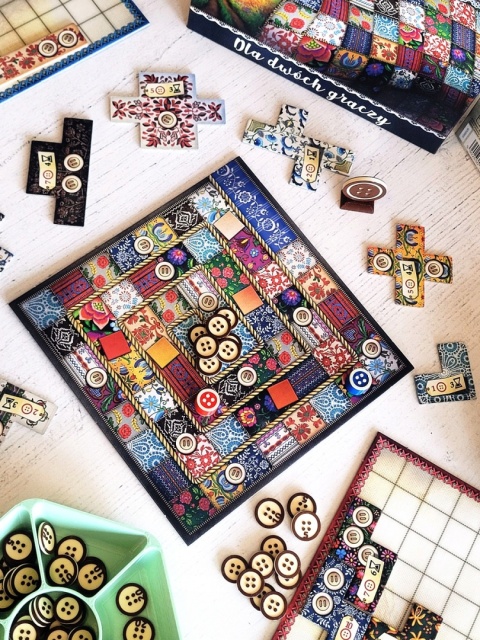 Patchwork zamienniki guzików, znaczników czasu i neutralnego pionka 53 elementy