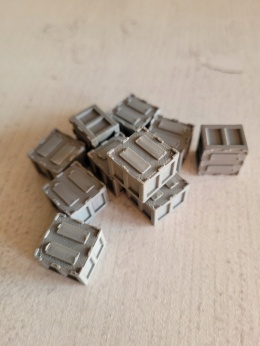 Skrzynie 3D zamiast żetonów do Hard City 10 szt.