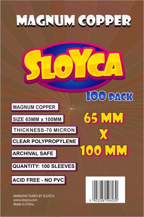 Koszulki / Protektory na karty Sloyca Magnum Copper 65x100 mm