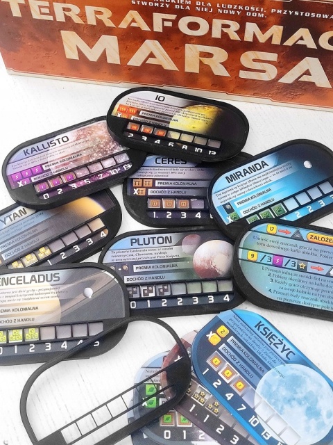Terraformacja Marsa Kolonie nakładki na kafelki 12 elementów