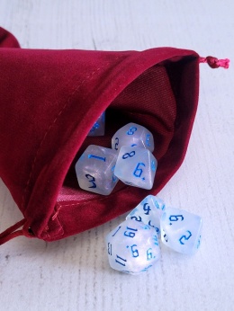 Worek sakiewka aksamitna monety kości żetony 13x18 cm