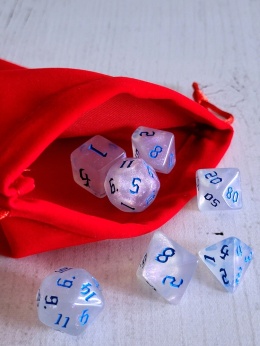 Worek sakiewka aksamitna monety kości żetony 13x18 cm