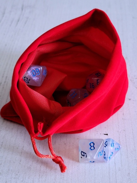 Worek sakiewka aksamitna monety kości żetony 13x18 cm