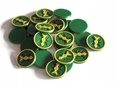 Zaginiona Wyspa Arnak zamienniki żetonów 54 elementy