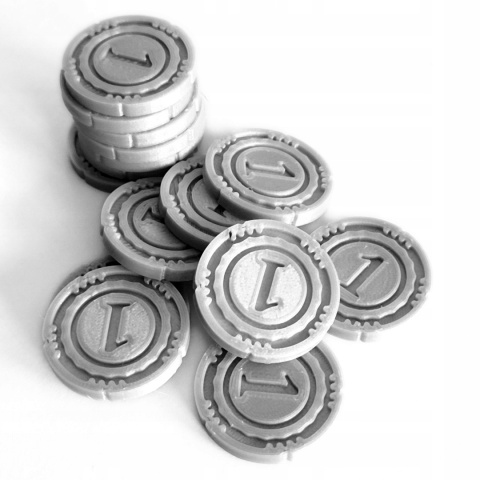 Zestaw monet o nominale 1 do gier 10 szt.