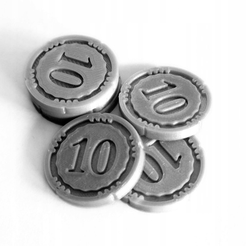 Zestaw monet o nominale 10 do gier 10 szt.