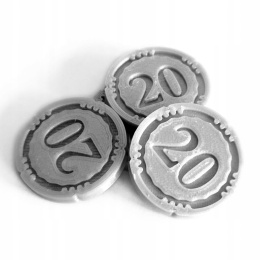 Zestaw monet o nominale 20 do gier 10 szt.