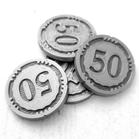 Zestaw monet o nominale 50 do gier 10 szt.