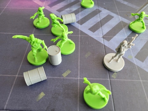 Beczki z ropa, stalowe, metalowe 3D do gier planszowych 10 szt.